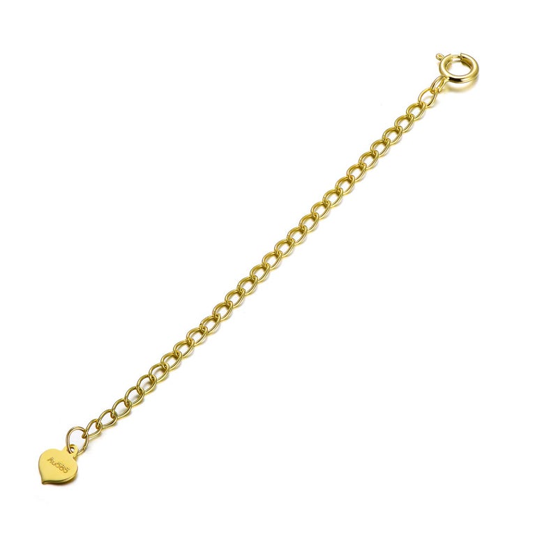 SISGEM 14K Solid Gold Chain Necklace Extender 3 Inch, Real Gold Durable Adjustable Extenders for Gold Necklace Bracelet - Image 1